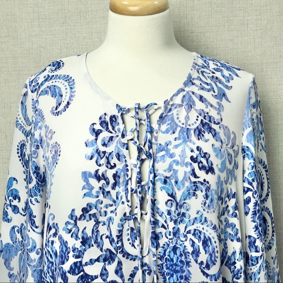 Show Me Your Mumu Lulu Tunic in Ryan Secrest Blue Paisley Print - Picture 10 of 13